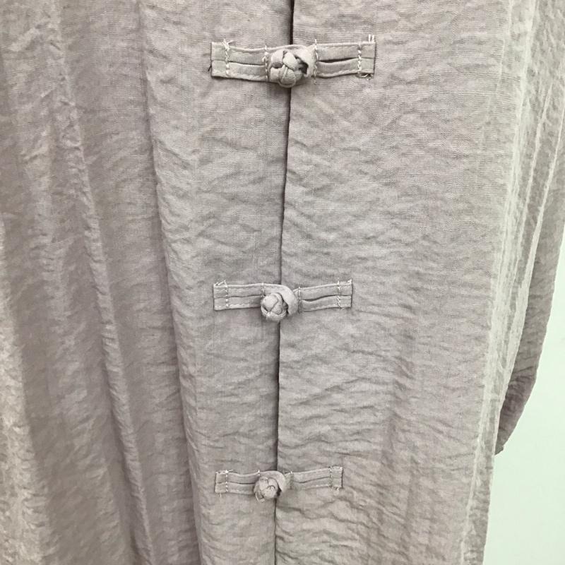アルシーヴ archives カットソー 長袖 長袖シャツ ノーカラーシャツ 前開きシャツ M 無地 紫 / パープル / レディース USED 古着 中古 10117305