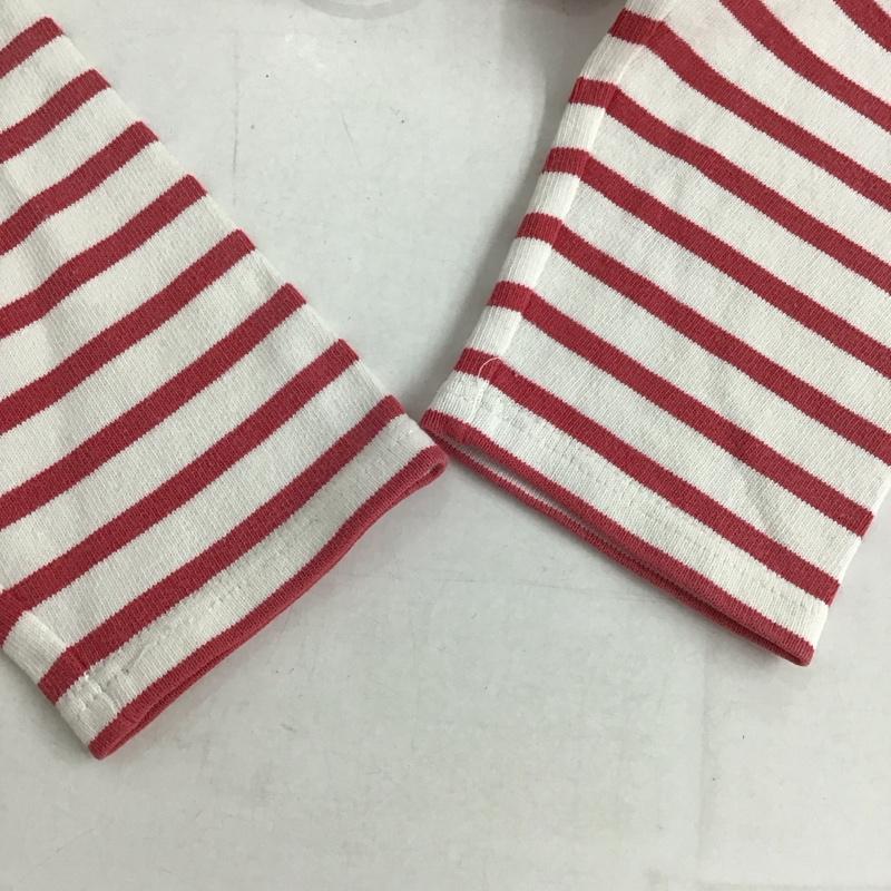 セントジェームス SAINT JAMES カットソー 長袖 長袖カットソー ワイドネックカットソー ボーダー ボーダー柄 白 / ホワイト / X 桃 / ピンク / メンズ USED 古着 中古 10131386