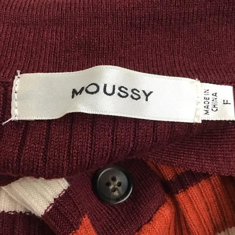 マウジー MOUSSY ニット、セーター 半袖 010BAF70-5420 HALFSLEEVEPOLOニットトップス 半袖ニットカットソー FREE ボーダー柄 マルチカラー / マルチカラー / レディース USED 古着 中古 10116983