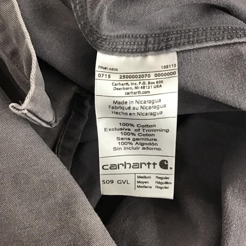 カーハート Carhartt シャツ、ブラウス 長袖 ボタンダウンシャツ M 無地 チャコールグレー / チャコールグレー / メンズ USED 古着 中古 10110528