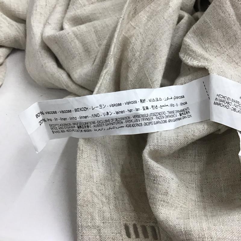 ザラ ZARA ワンピース ロングスカート 半袖ロングワンピース フレアスカート 前ボタン L 無地 ベージュ / ベージュ / レディース USED 古着 中古 10134322