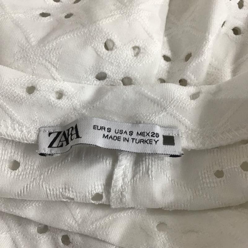 ザラ ZARA カットソー 半袖 5580 009 250 エンブロイダリー S 刺繍 白 / ホワイト /  レディース USED 古着 中古 10109078