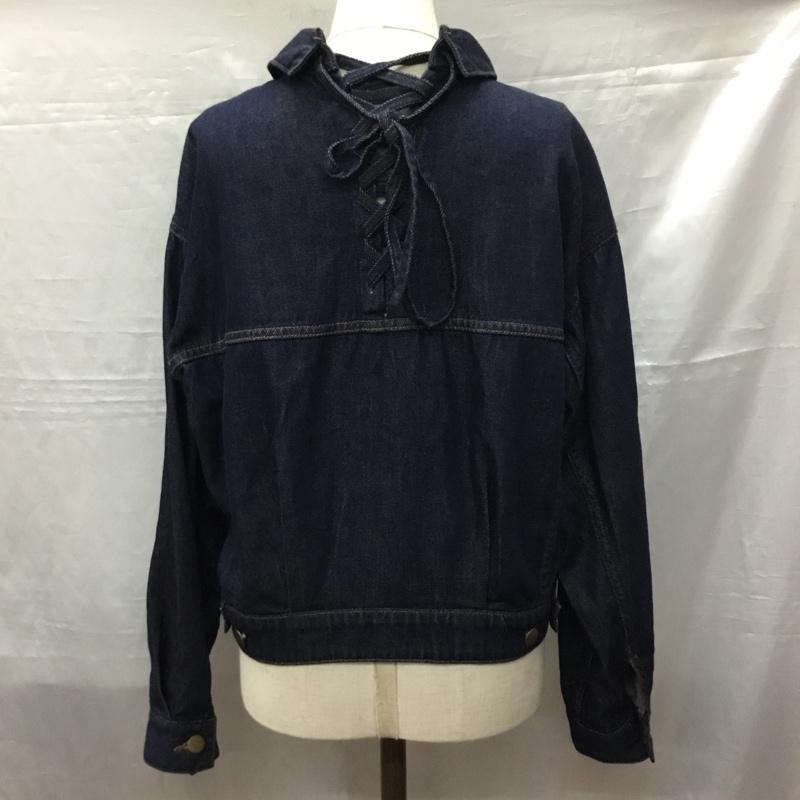 マジェスティックレゴン MAJESTIC LEGON ジャケット、上着 ジャケット、ブレザー 1085070903 バックレースアップGジャン M 無地 インディゴ / インディゴ / レディース USED 古着 中古 10118362