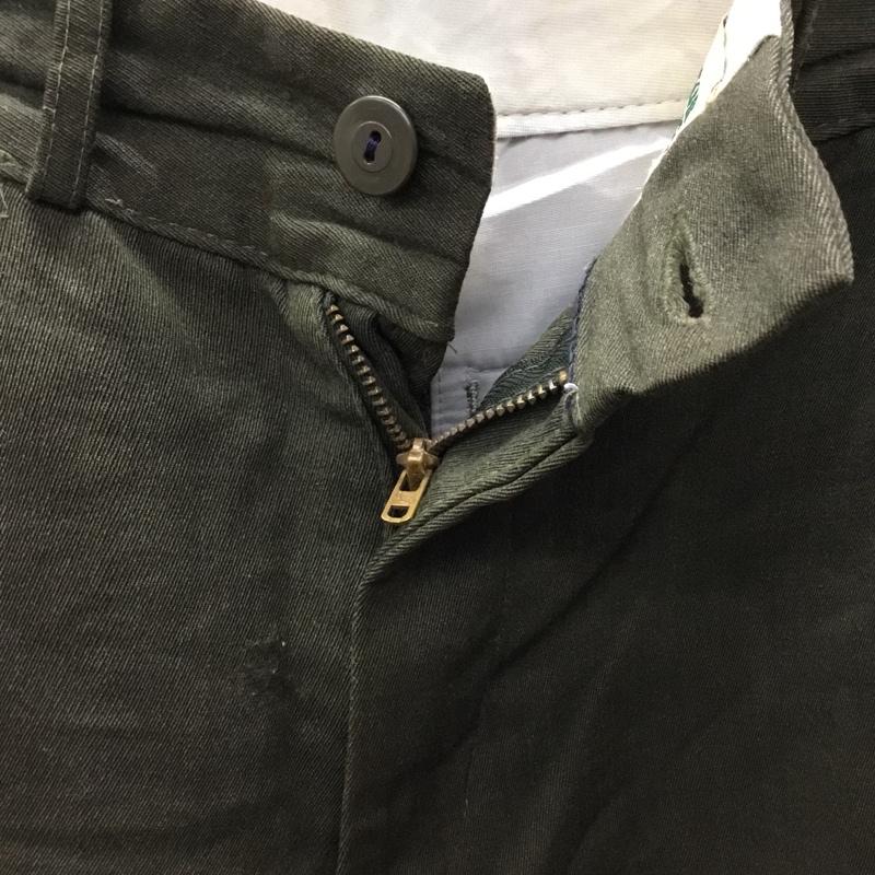 ジョンソンウーレンミルズ Johnson Woolen Mills パンツ スラックス スラックスパンツ ワイドパンツ 70s 80s 無地 カーキ / カーキ /  メンズ USED 古着 中古 10121987