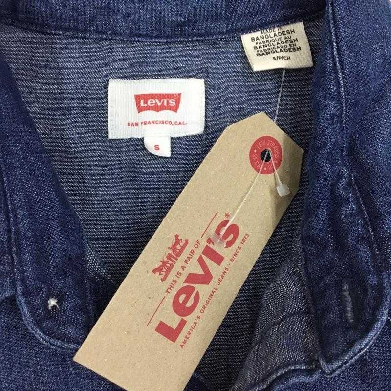 リーバイス Levi s シャツ、ブラウス 半袖 半袖シャツ カラーシャツ 半袖カットソー デニムシャツ S 無地 インディゴ / インディゴ /  メンズ USED 古着 中古 10108940