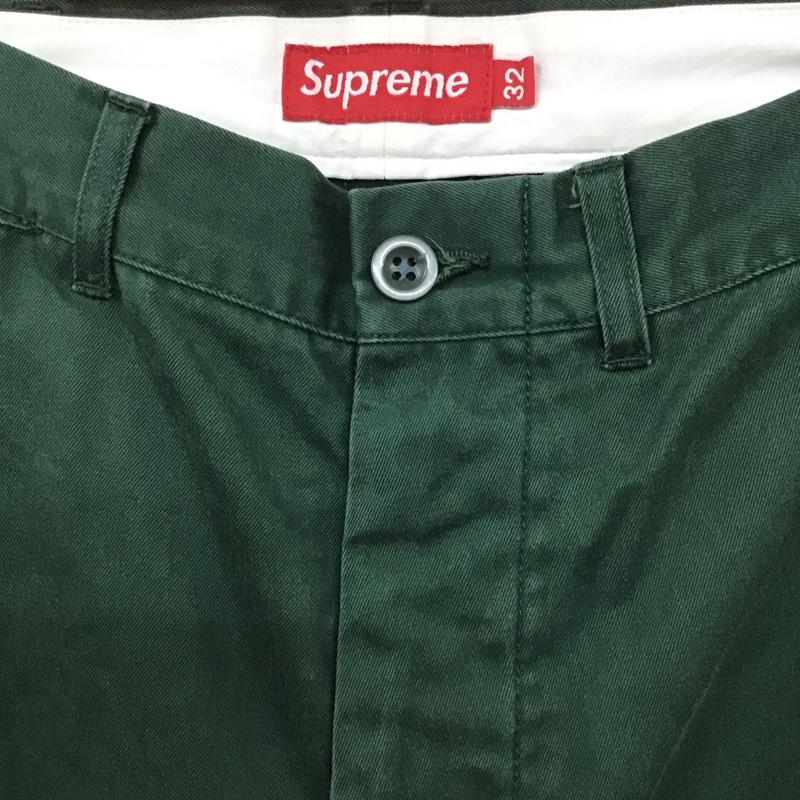 シュプリーム Supreme パンツ デニム、ジーンズ ワークパンツ ワイドパンツ カジュアルパンツ 32インチ 無地 緑 / グリーン / メンズ USED 古着 中古 10129226