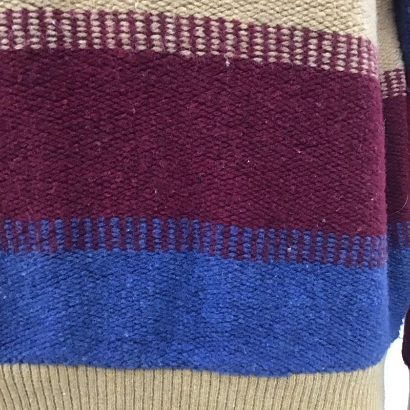 ベネトン(ユナイテッドカラーズオブベネトン) UNITEDCOLORSOFBENETTON ニット、セーター 長袖 長袖ニットカットソー ニット セーター カラーネックニット 90S M ボーダー柄 マルチカラー / マルチカラー / メンズ USED 古着 中古 10110801