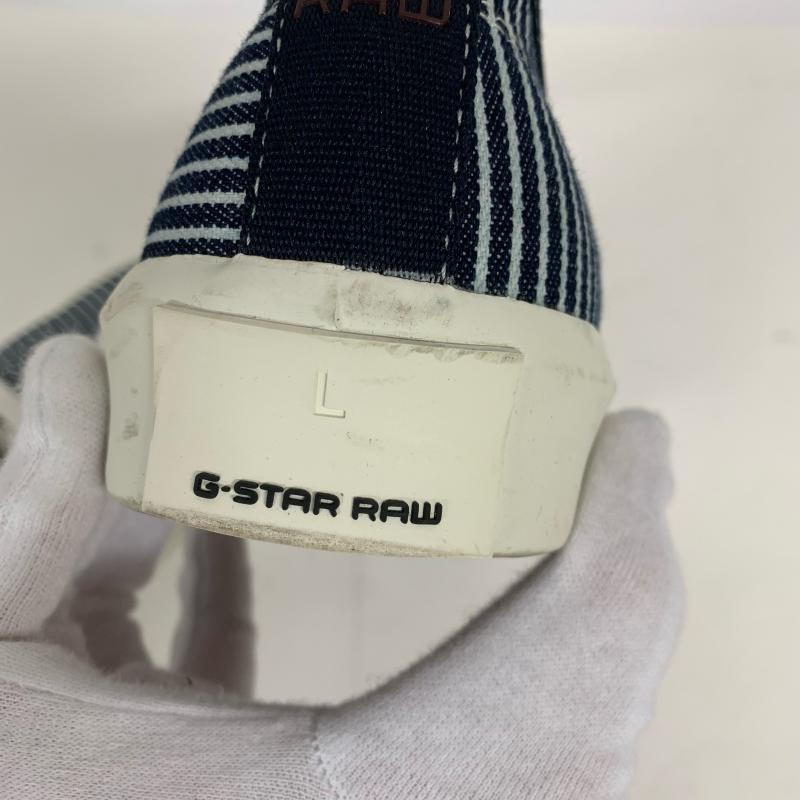 ジースターロゥ G-STAR RAW スニーカー スニーカー ストライプ インディゴ / インディゴ / X 白 / ホワイト / メンズ USED 古着 中古 10014692