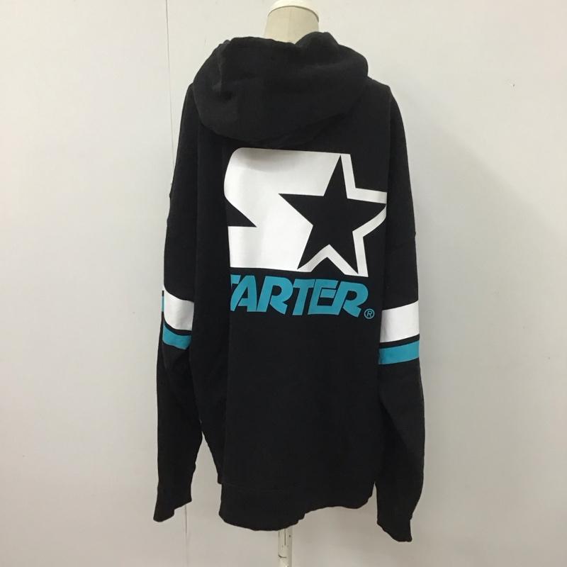 スターター STARTER パーカー 長袖 426GSA01-012V ラインフーディ RODEO CROWNS スウェット FREE プリント 黒 / ブラック / レディース USED 古着 中古 10111077