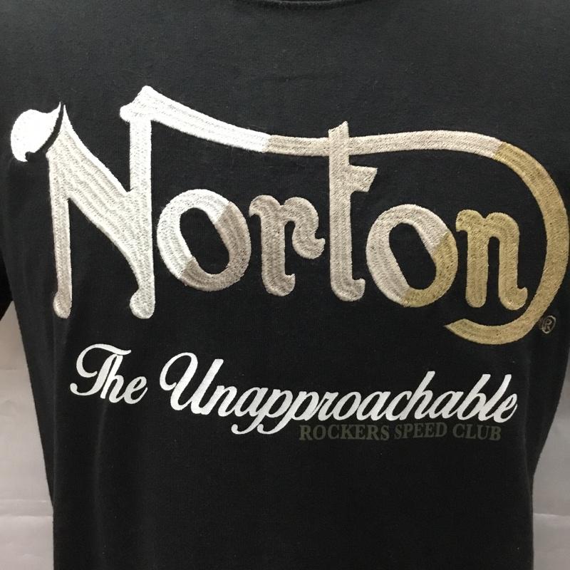 ノートン Norton Tシャツ 半袖 半袖カットソー プリントTシャツ クルーネックカットソー L プリント 黒 / ブラック /  メンズ USED 古着 中古 10108704