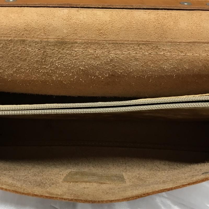 古着 USED ブリーフケース、書類かばん ブリーフケース、書類かばん レザー ショルダー 2WAY ビジネスバッグ 無地 キャメル / キャメル / メンズ USED 古着 中古 10119654