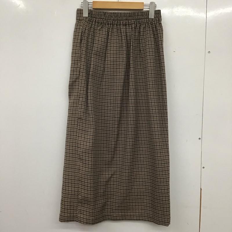 ショコラ フィネ ローブ chocol raffine robe スカート ロングスカート FREE チェック ベージュ / ベージュ / レディース USED 古着 中古 10139359