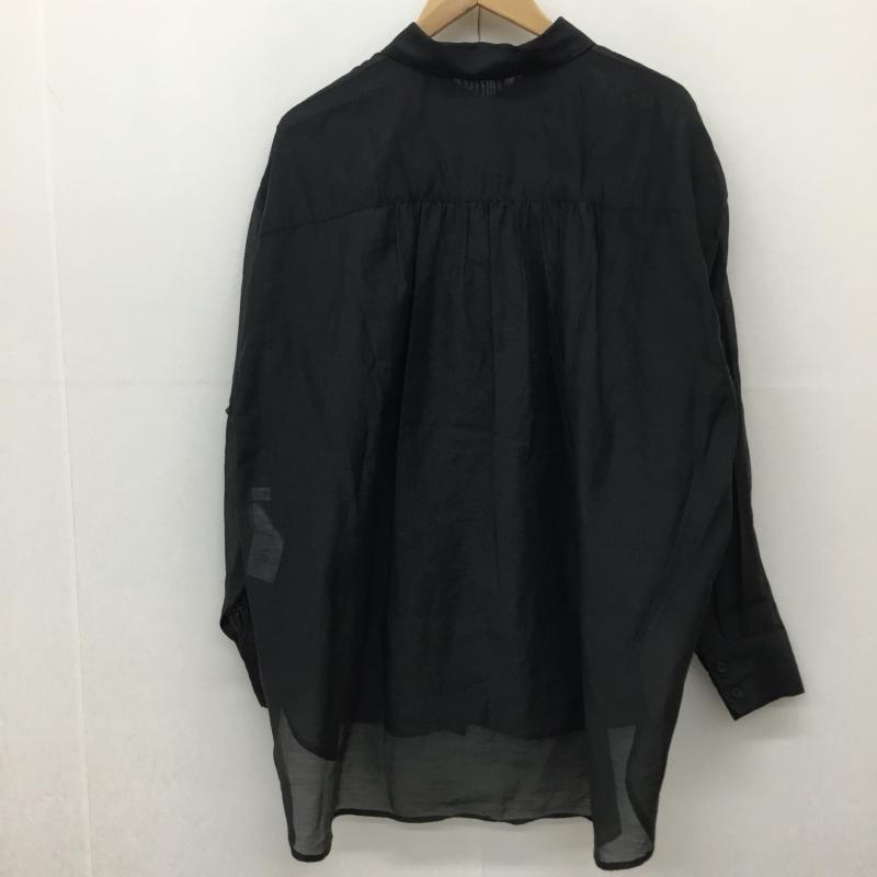 ローリーズファーム LOWRYS FARM シャツ、ブラウス 長袖 FREE 無地 黒 / ブラック / レディース USED 古着 中古 10134397