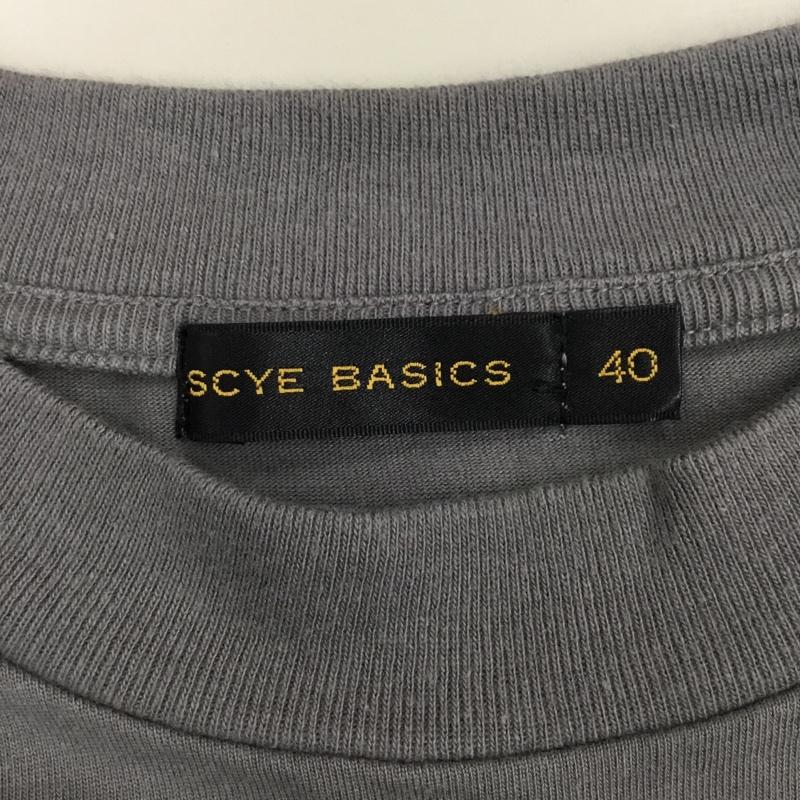 サイベーシックス SCYE BASICS Tシャツ 半袖 5121-21482 半袖カットソー クルーネックカットソー 無地Tシャツ 40 ロゴ、文字 灰 / グレー / メンズ USED 古着 中古 10106591