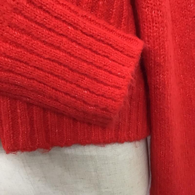ザラ ZARA ニット、セーター 長袖 9598 189 600 ポケット付き M 無地 赤 / レッド /  レディース USED 古着 中古 10115069