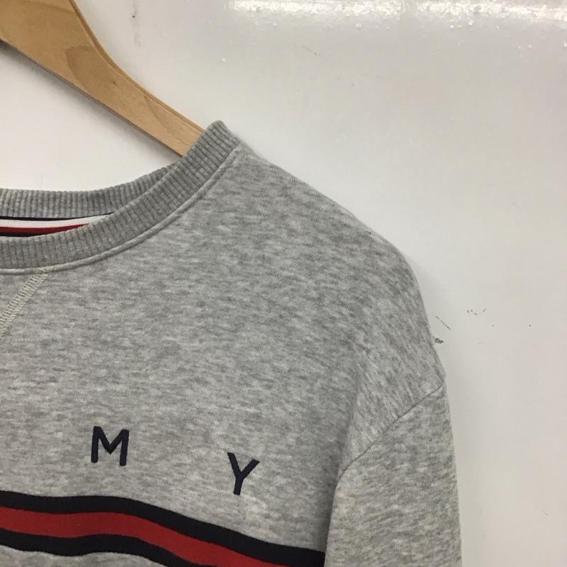 トミーヒルフィガー TOMMY HILFIGER トレーナー 長袖 長袖 XXL ロゴ、文字 灰 / グレー / メンズ USED 古着 中古 10138599