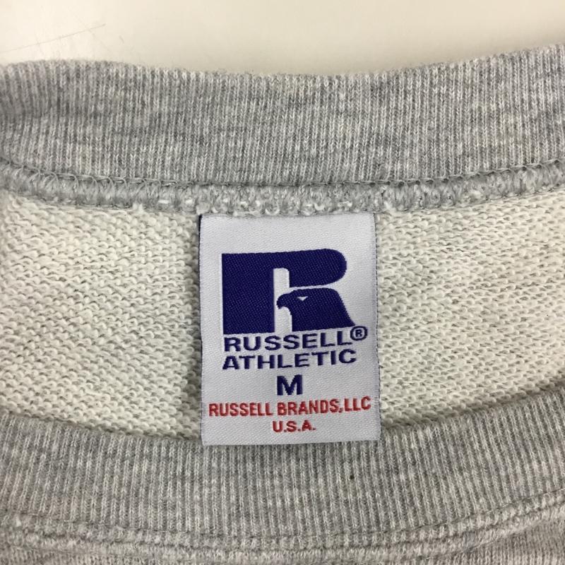 ラッセル RUSSELL トレーナー 長袖 112-00-0146 ビッグシルエット カレッジ プリント スウェット SHIPS別注 M ロゴ、文字 灰 / グレー / メンズ USED 古着 中古 10109671