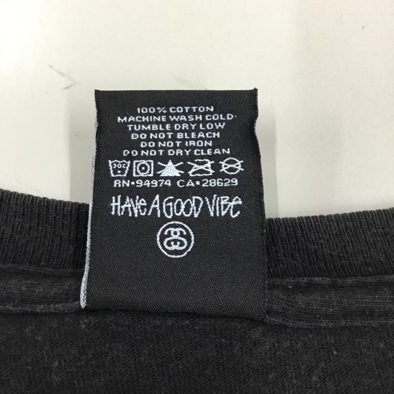 ステューシー STUSSY Tシャツ 半袖 L ロゴ、文字 X プリント 黒 / ブラック / メンズ USED 古着 中古 10113424