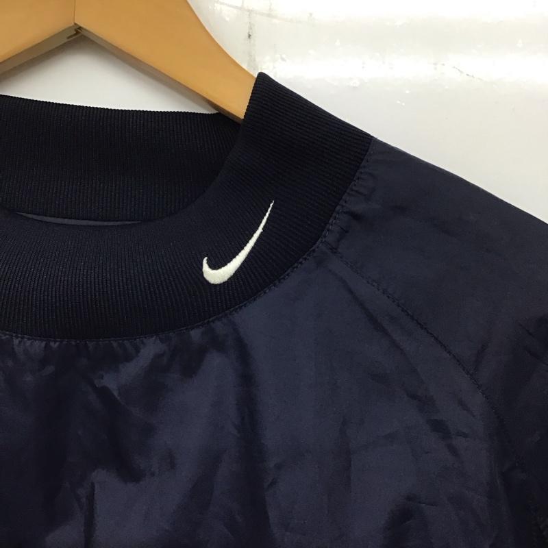 ナイキ NIKE カットソー 長袖 長袖カットソー 無地カットソー クルーネック スポーツウェア 00s XL ロゴ、文字 紺 / ネイビー / メンズ USED 古着 中古 10134003