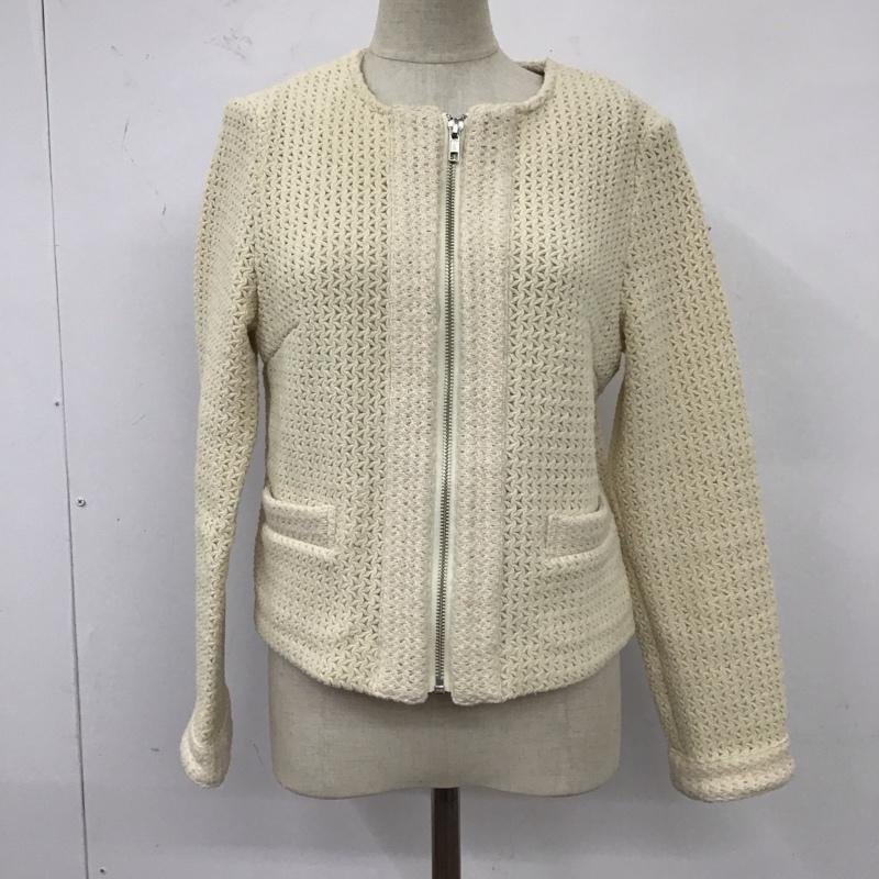スピック&スパン Spick & Span ジャケット、上着 ジャケット、ブレザー 16-010-205-6000-1-0 ノーカラー 36 無地 アイボリー / アイボリー / レディース USED 古着 中古 10120056