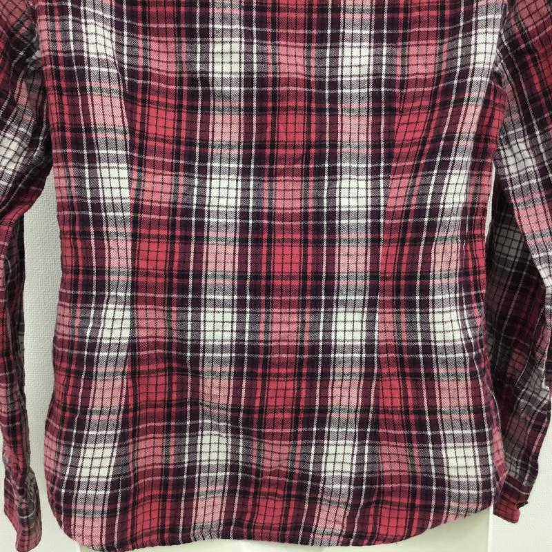 ユニクロ UNIQLO シャツ、ブラウス 長袖 M チェック 桃 / ピンク / X 紫 / パープル / X 白 / ホワイト / レディース USED 古着 中古 10000061