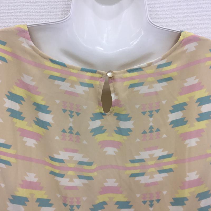 ビームス ハート BEAMS HEART ワンピース ミニスカート FREE 総柄 ベージュ / ベージュ / レディース USED 古着 中古 10000105