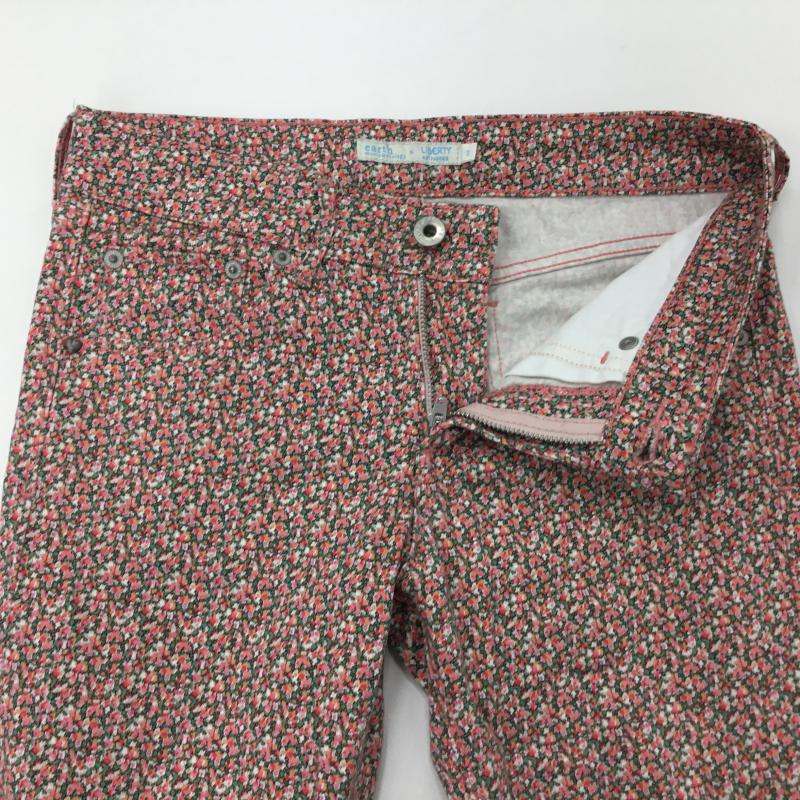 アース EARTH パンツ チノパン S 花柄 桃 / ピンク / レディース USED 古着 中古 10000211