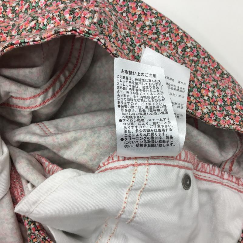 アース EARTH パンツ チノパン S 花柄 桃 / ピンク / レディース USED 古着 中古 10000211