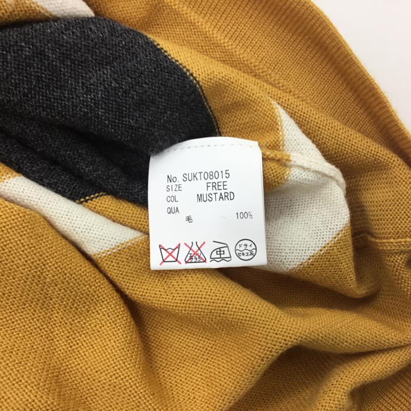シュクレ Sucre ワンピース ひざ丈スカート FREE 無地 黒 / ブラック / X 白 / ホワイト / X 黄 / イエロー / レディース USED 古着 中古 10000245