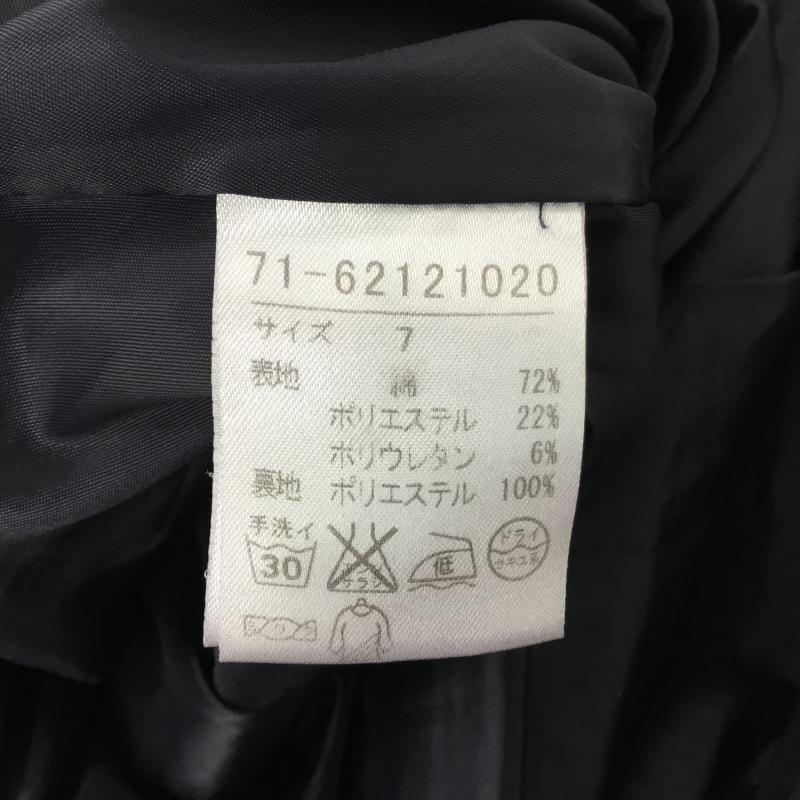 イネド INED ワンピース ひざ丈スカート 7号 無地 紺 / ネイビー / レディース USED 古着 中古 10000271