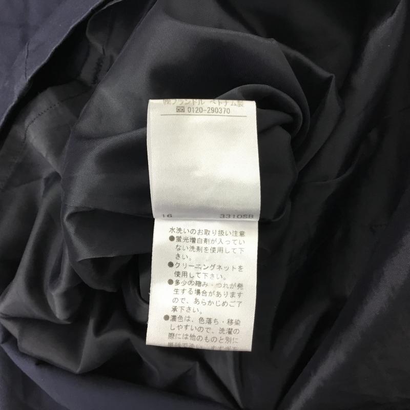 イネド INED ワンピース ひざ丈スカート 7号 無地 紺 / ネイビー / レディース USED 古着 中古 10000271