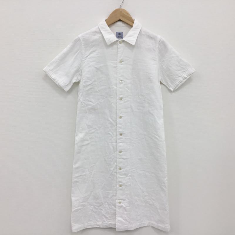 エクス AIX ワンピース ひざ丈スカート M 無地 白 / ホワイト / レディース USED 古着 中古 10000278