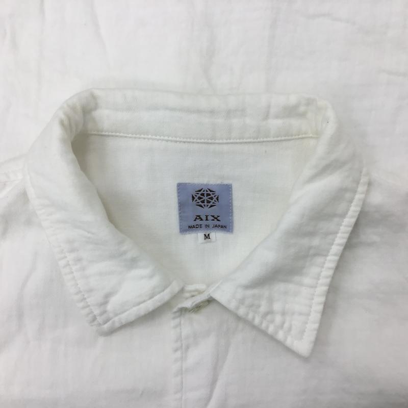 エクス AIX ワンピース ひざ丈スカート M 無地 白 / ホワイト / レディース USED 古着 中古 10000278