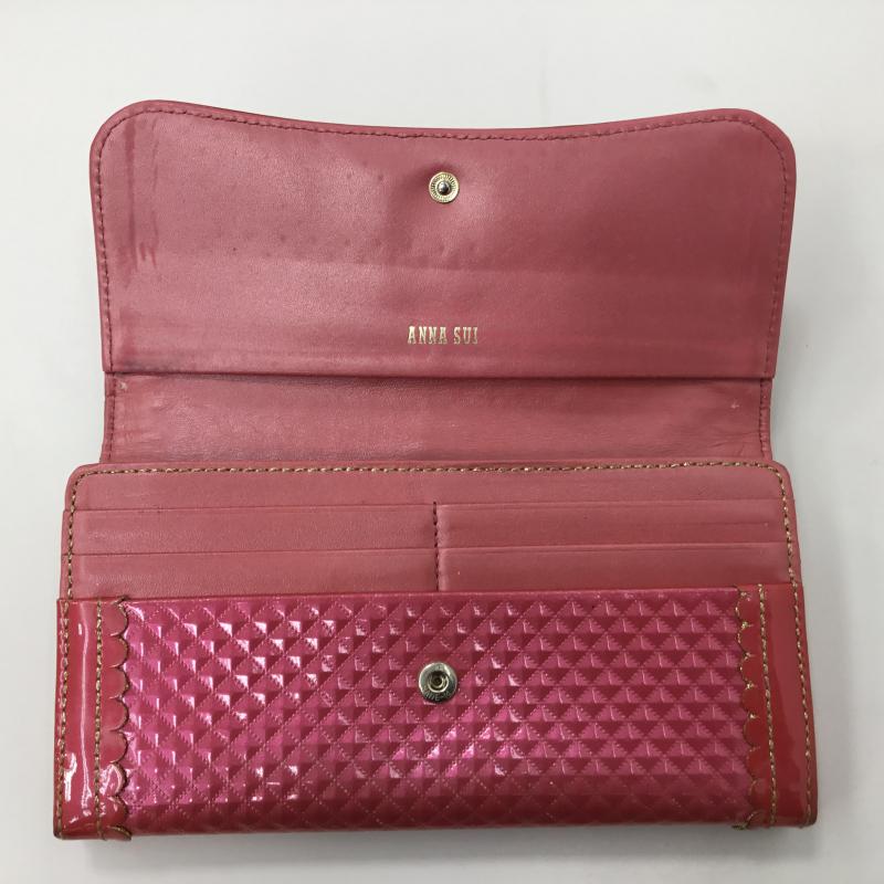 アナスイ ANNASUI 財布 長財布 ロゴ、文字 桃 / ピンク / レディース USED 古着 中古 10000342