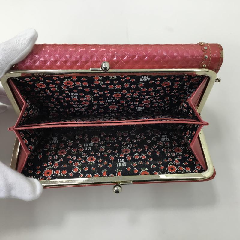 アナスイ ANNASUI 財布 長財布 ロゴ、文字 桃 / ピンク / レディース USED 古着 中古 10000342
