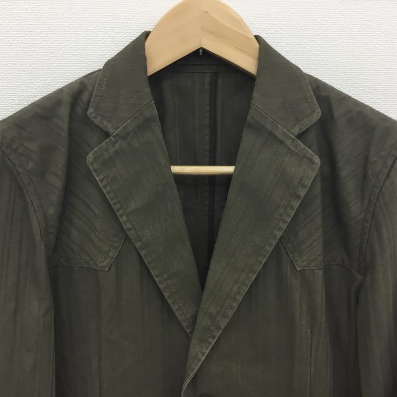 ジュンメン JUNMEN ジャケット、上着 ジャケット、ブレザー M ストライプ 茶 / ブラウン / メンズ USED 古着 中古 10000351