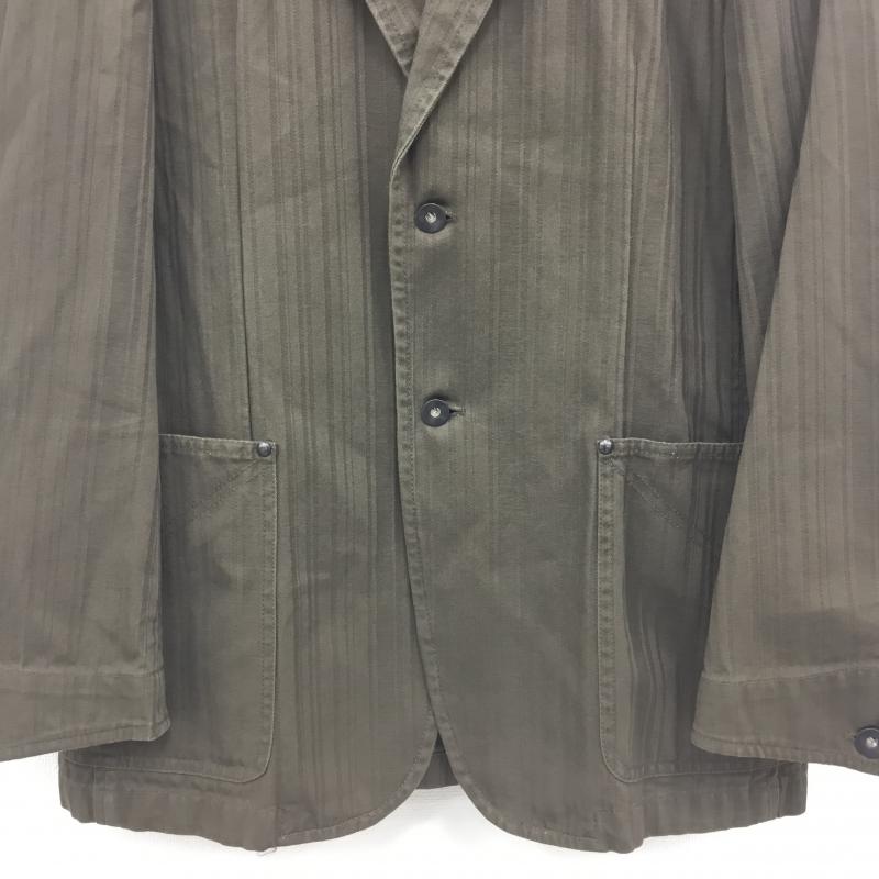 ジュンメン JUNMEN ジャケット、上着 ジャケット、ブレザー M ストライプ 茶 / ブラウン / メンズ USED 古着 中古 10000351