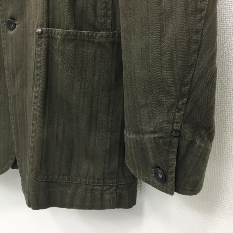 ジュンメン JUNMEN ジャケット、上着 ジャケット、ブレザー M ストライプ 茶 / ブラウン / メンズ USED 古着 中古 10000351