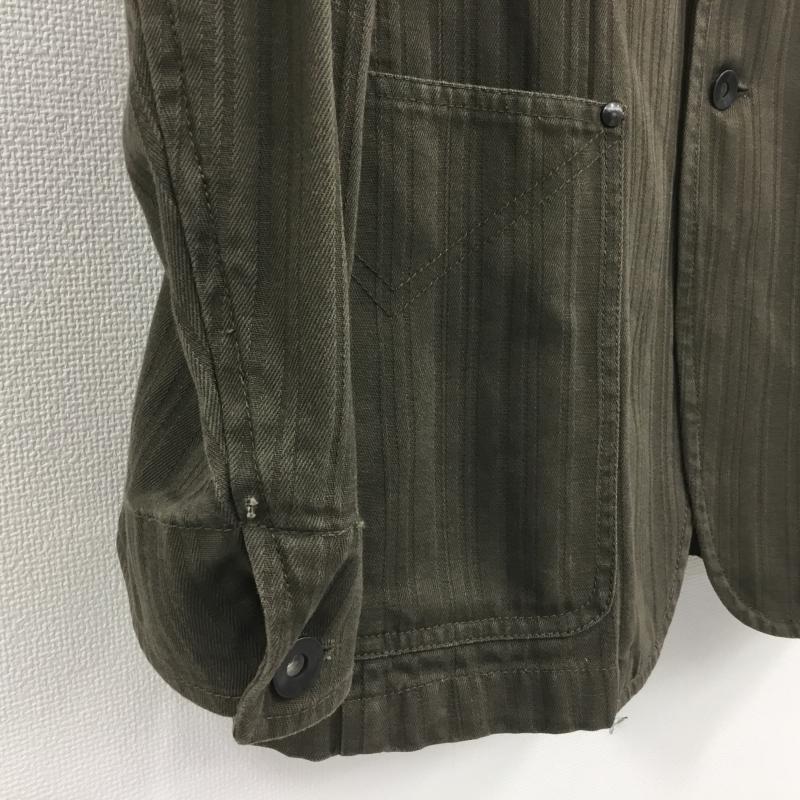 ジュンメン JUNMEN ジャケット、上着 ジャケット、ブレザー M ストライプ 茶 / ブラウン / メンズ USED 古着 中古 10000351
