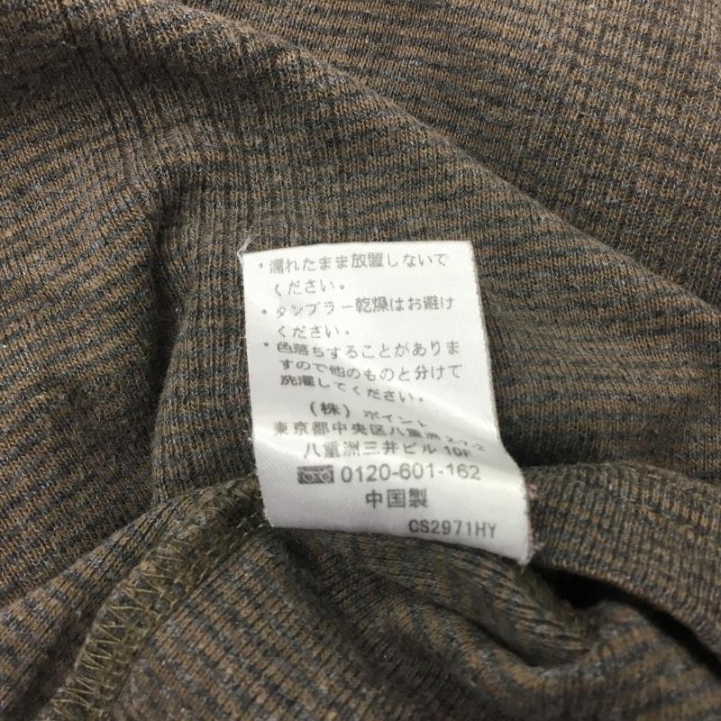 レイジブルー RAGEBLUE カットソー 七分袖 M ボーダー柄 灰 / グレー / X 茶 / ブラウン / メンズ USED 古着 中古 10000389