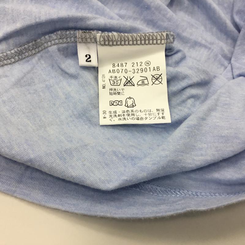 タケオキクチ TAKEO KIKUCHI カットソー 長袖 2 無地 青 / ブルー / メンズ USED 古着 中古 10000442