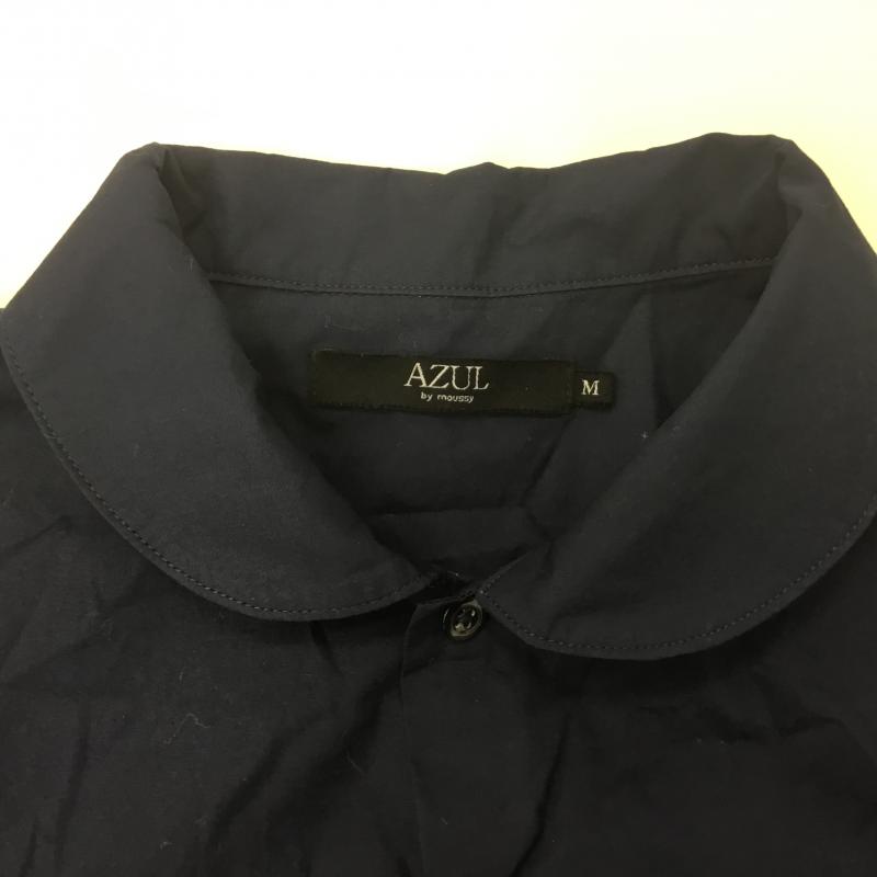 アズールバイマウジー AZUL BY MOUSSY シャツ、ブラウス 長袖 M 無地 紺 / ネイビー / レディース USED 古着 中古 10000459