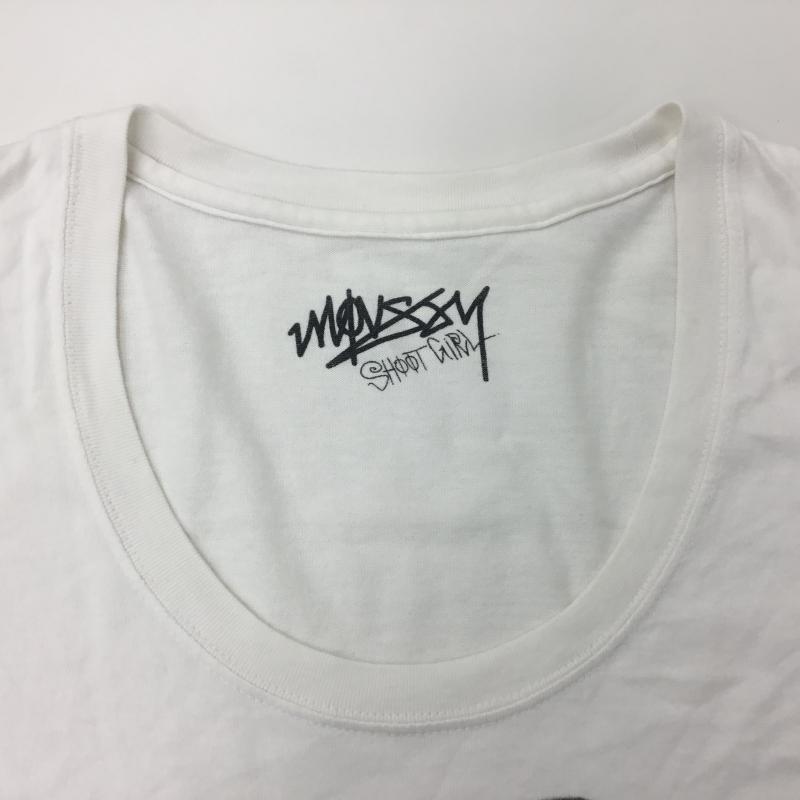 マウジー MOUSSY Tシャツ 七分袖 2 プリント X ロゴ、文字 白 / ホワイト / レディース USED 古着 中古 10000469