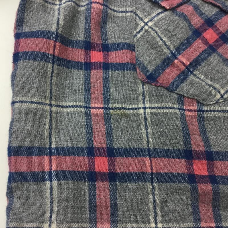 リー Lee シャツ、ブラウス 長袖 S チェック 灰 / グレー / X 桃 / ピンク / X 青 / ブルー / レディース USED 古着 中古 10000488