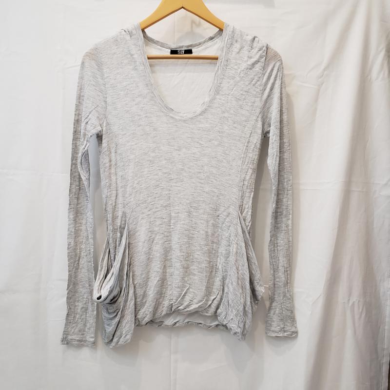 スライ SLY カットソー 長袖 1 無地 灰 / グレー / レディース USED 古着 中古 10000544