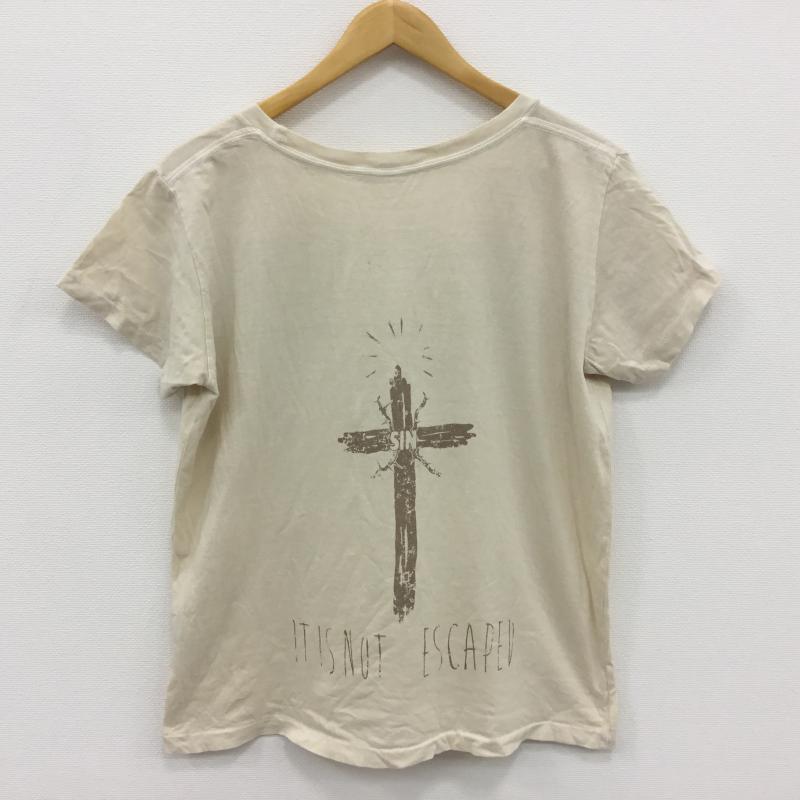 アールエヌエー RNA Tシャツ 半袖 M プリント ベージュ / ベージュ / レディース USED 古着 中古 10000568
