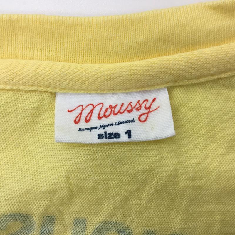 マウジー MOUSSY Tシャツ 半袖 1 プリント 黄 / イエロー / レディース USED 古着 中古 10000573