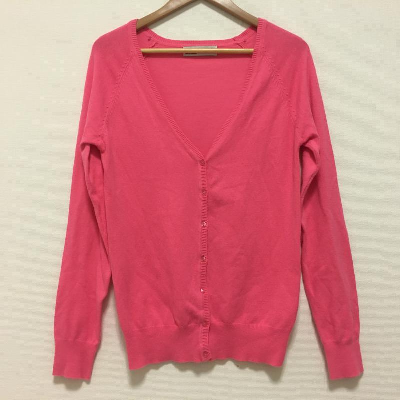 ザラ ZARA カーディガン 長袖 L 無地 桃 / ピンク / レディース USED 古着 中古 10000600