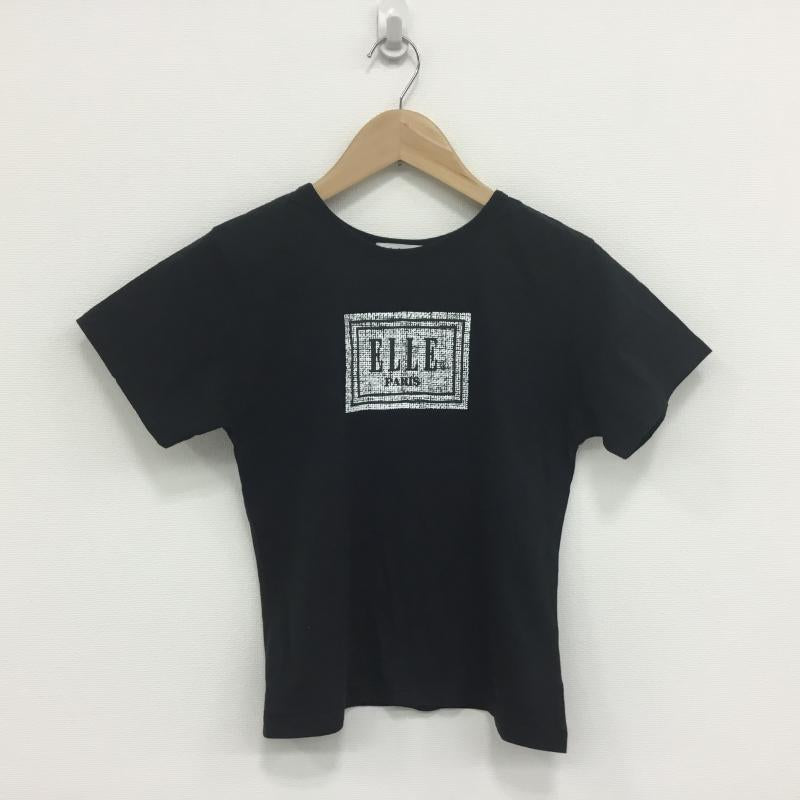 エル ELLE Tシャツ 半袖 L ロゴ、文字 黒 / ブラック / レディース USED 古着 中古 10000603