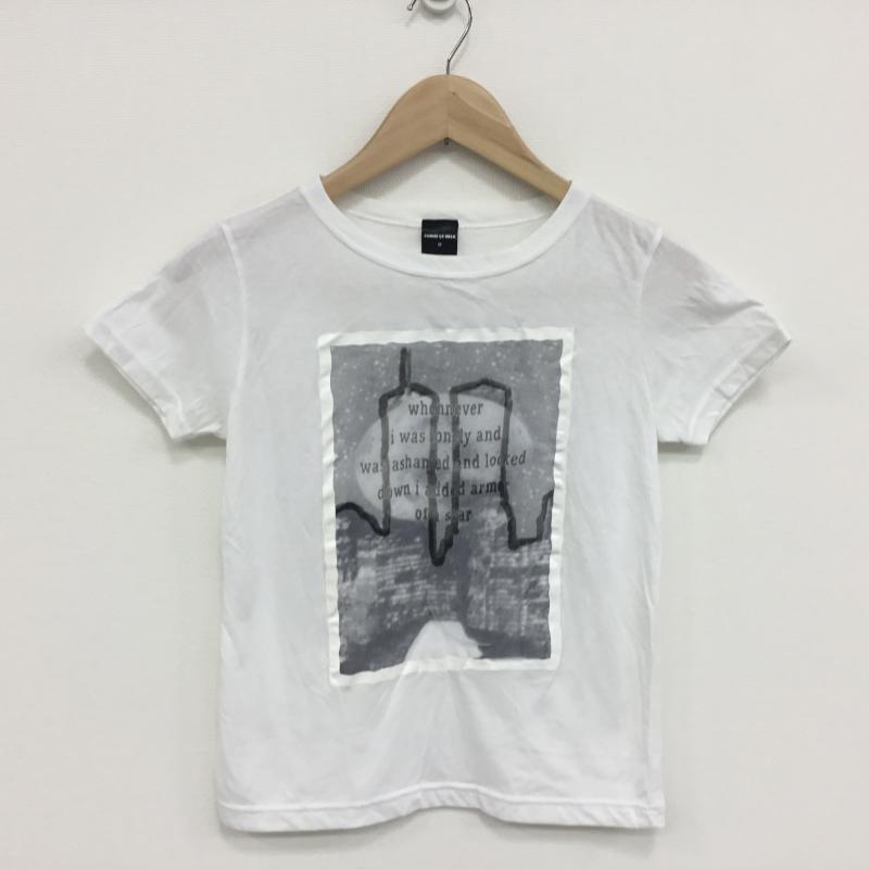 コムサウォーク COMME CA WALK Tシャツ 半袖 M ロゴ、文字 X プリント 白 / ホワイト / レディース USED 古着 中古 10000605